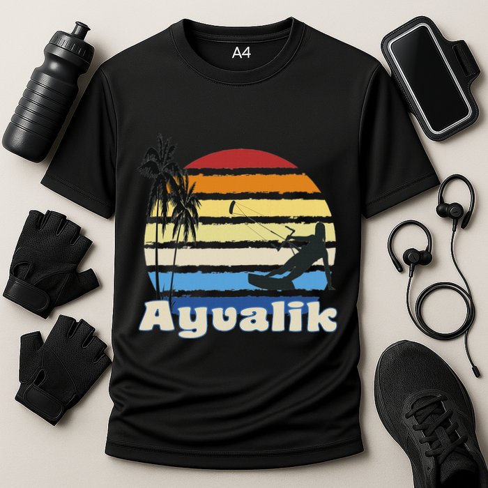 Ayvalik Turkey Kitesurfing Kitesurfer Beach Cooling Performance Crew T-Shirt