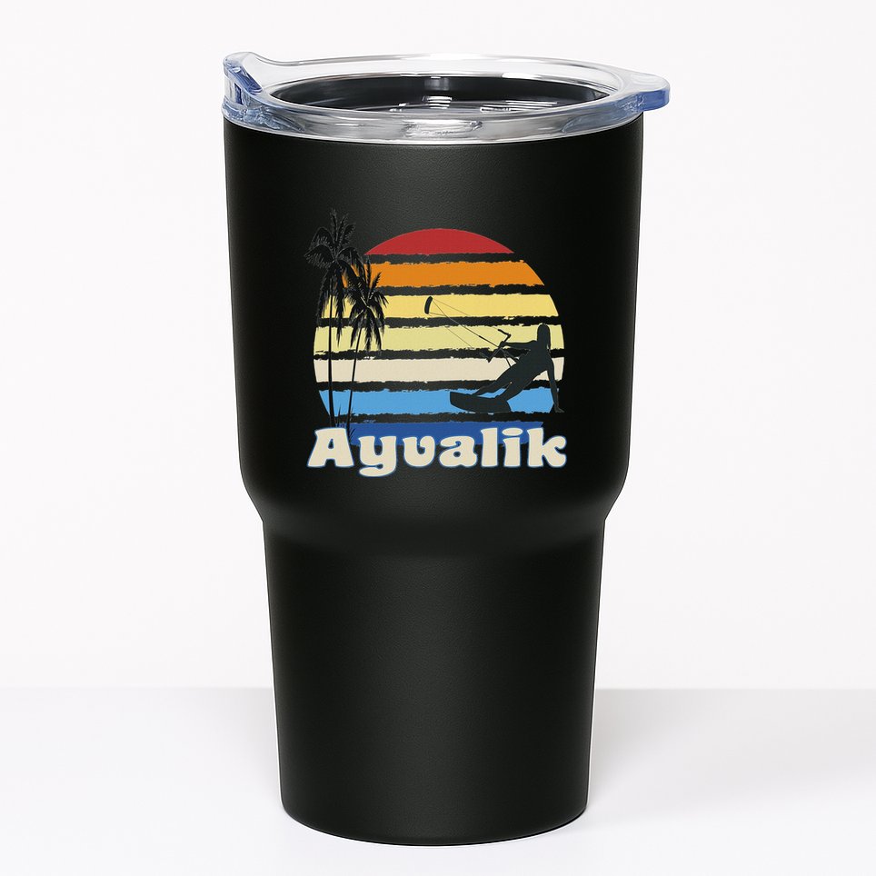 Ayvalik Turkey Kitesurfing Kitesurfer Beach Tumbler