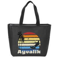 Ayvalik Turkey Kitesurfing Kitesurfer Beach Zip Tote Bag