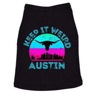 Austin Texas Keep It Weird Longhorn Sunset Gift Doggie Tank