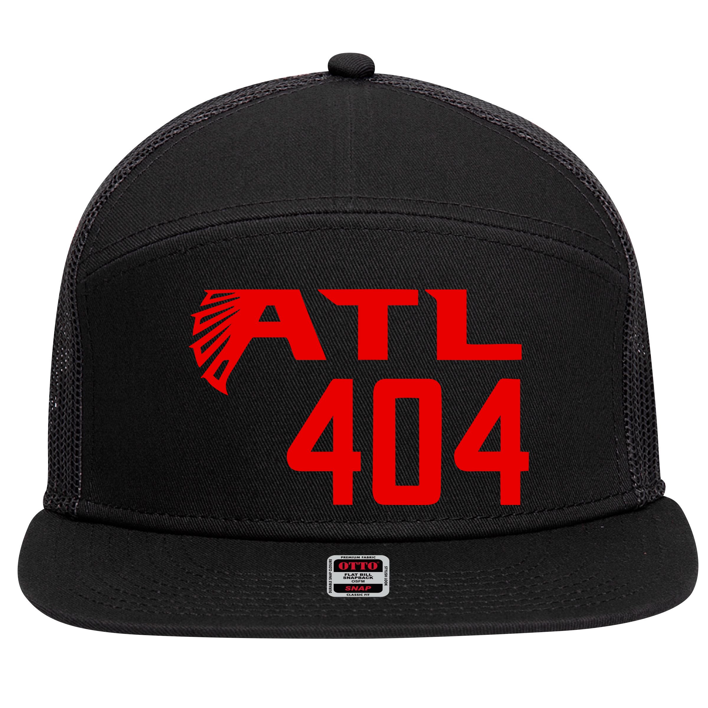 ATL 404 Anlanta 7 Panel Mesh Trucker Snapback Hat