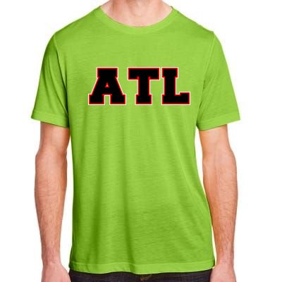 ATL Atlanta, Georgia College Letters Football Fan Block Letters Adult ChromaSoft Performance T-Shirt