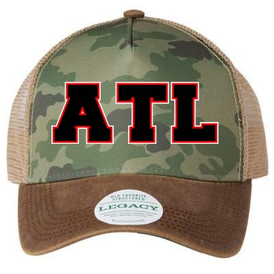 ATL Atlanta, Georgia College Letters Football Fan Block Letters Legacy Tie Dye Trucker Hat