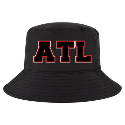 ATL Atlanta, Georgia College Letters Football Fan Block Letters Cool Comfort Performance Bucket Hat