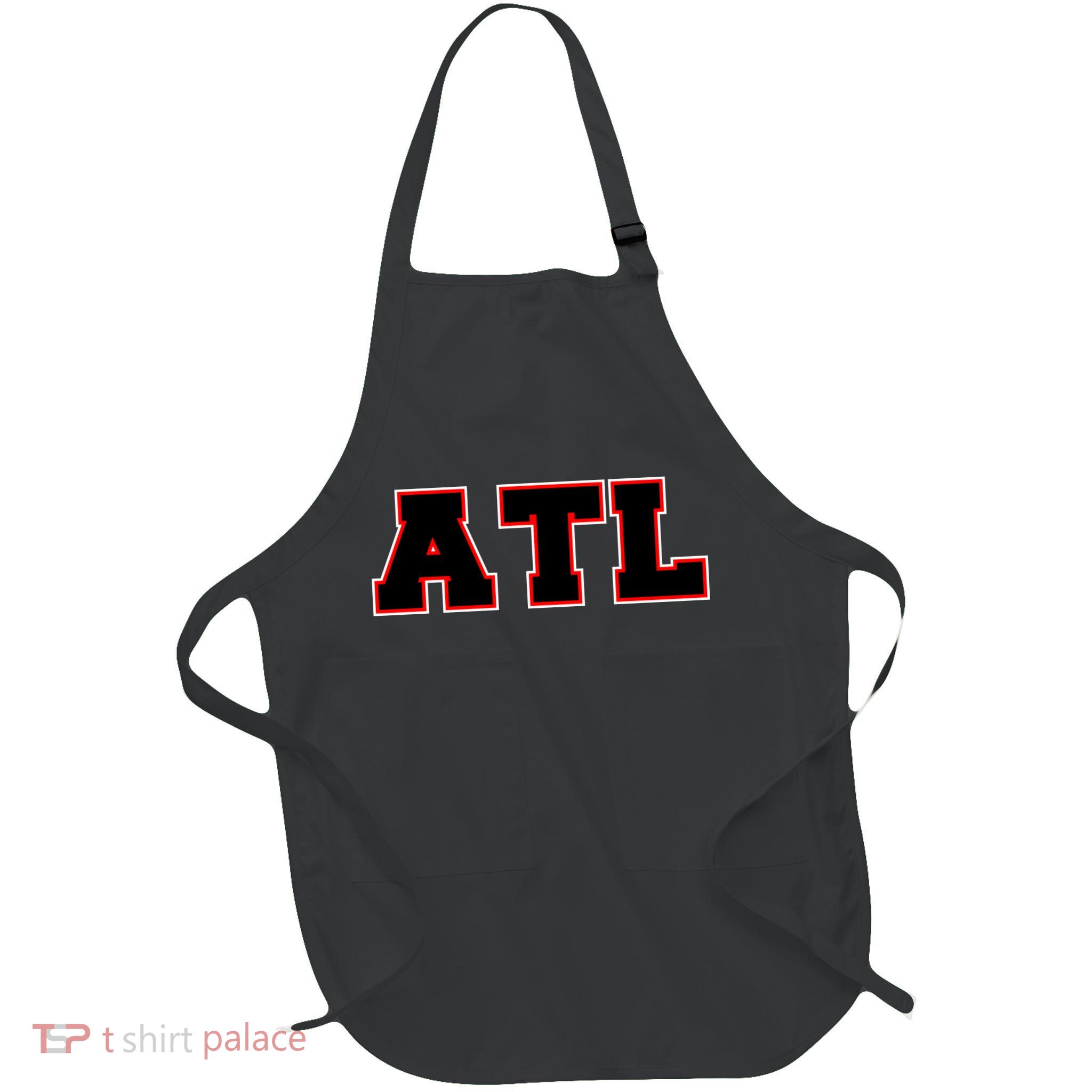 ATL Atlanta, Georgia College Letters Football Fan Block Letters Apron