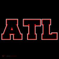 ATL Atlanta, Georgia College Letters Football Fan Block Letters Apron