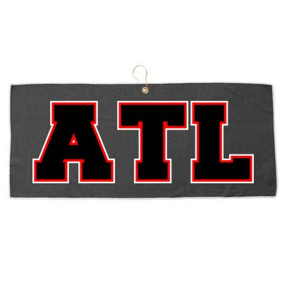 ATL Atlanta, Georgia College Letters Football Fan Block Letters Large Microfiber Waffle Golf Towel