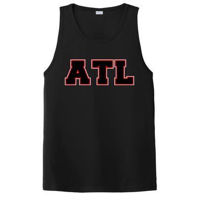 ATL Atlanta, Georgia College Letters Football Fan Block Letters PosiCharge Competitor Tank