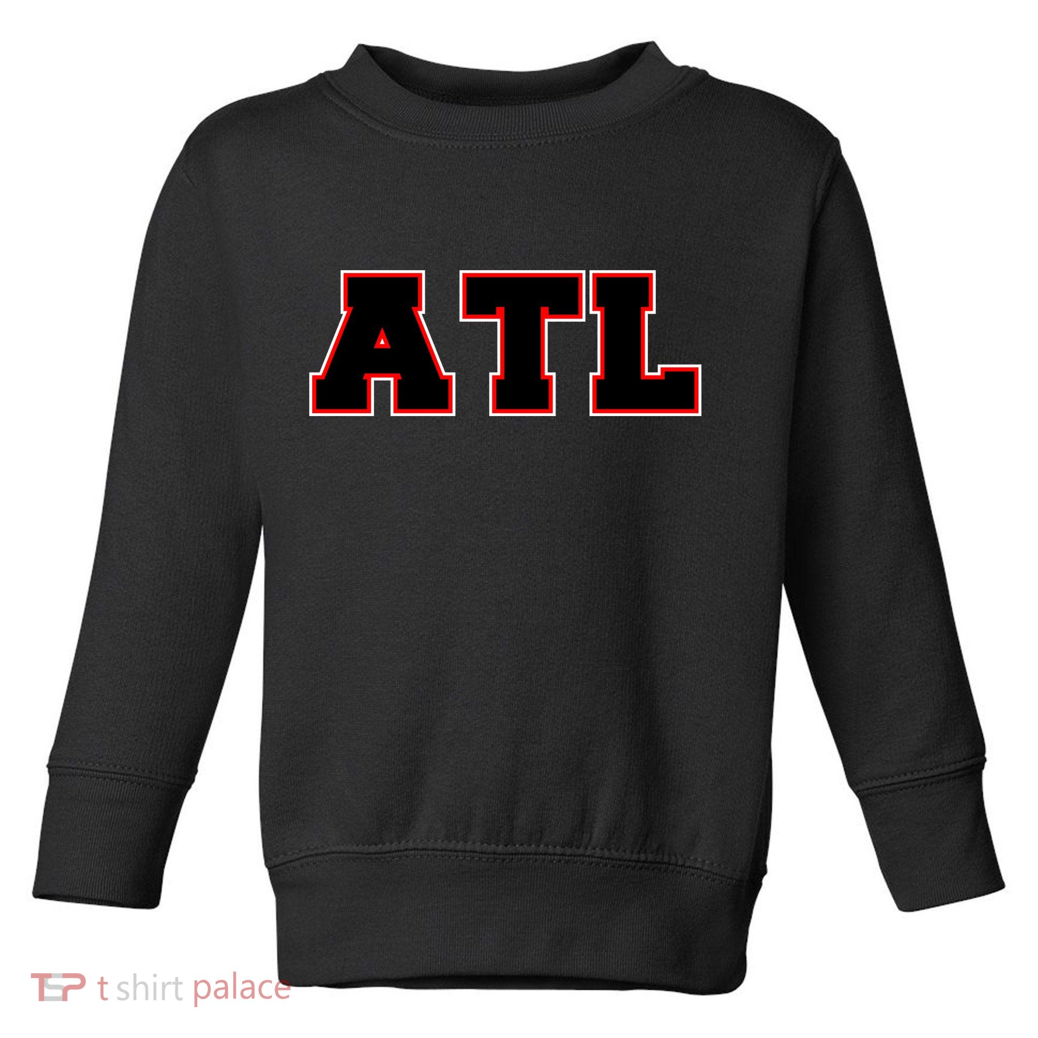 ATL Atlanta, Georgia College Letters Football Fan Block Letters Toddler Sweatshirt