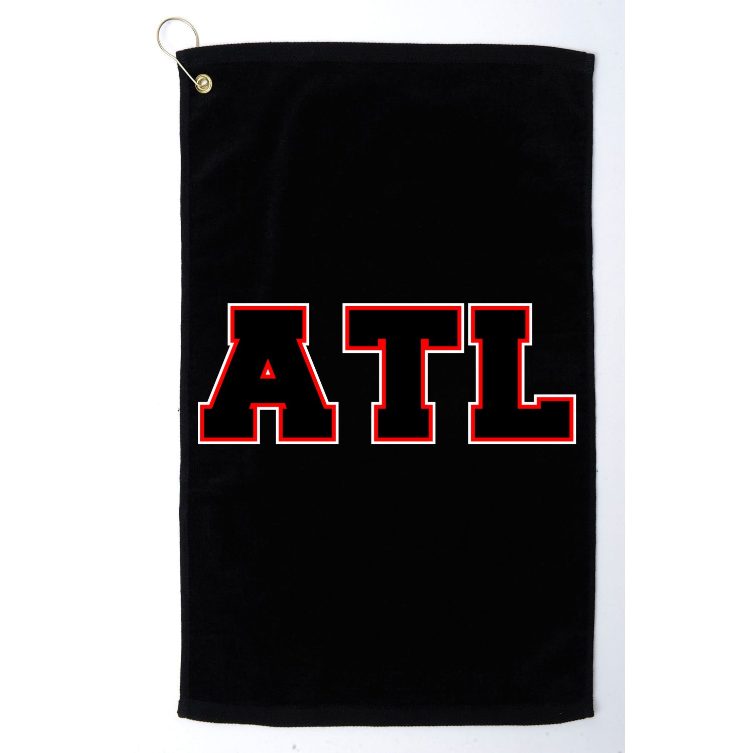 ATL Atlanta, Georgia College Letters Football Fan Block Letters Golf Towel