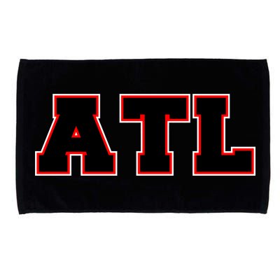 ATL Atlanta, Georgia College Letters Football Fan Block Letters Microfiber Hand Towel