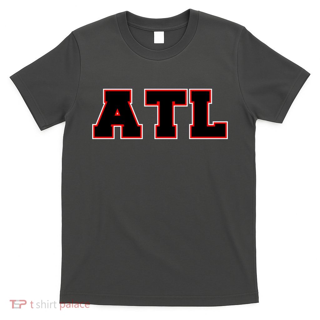 ATL Atlanta, Georgia College Letters Football Fan Block Letters T-Shirt