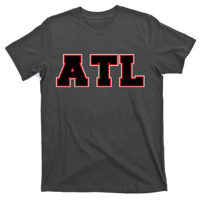 ATL Atlanta, Georgia College Letters Football Fan Block Letters T-Shirt