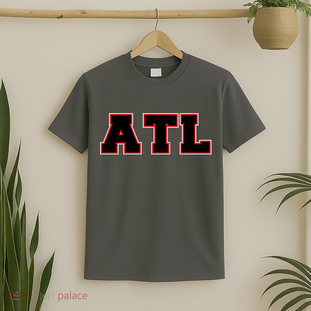 ATL Atlanta, Georgia College Letters Football Fan Block Letters T-Shirt