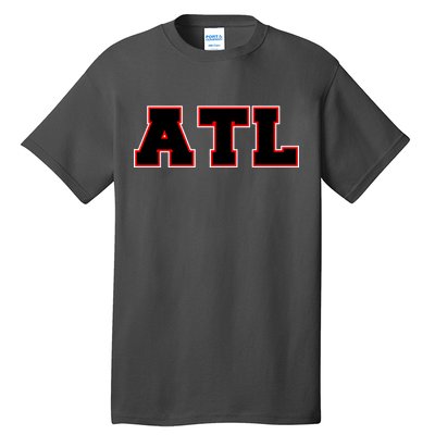 ATL Atlanta, Georgia College Letters Football Fan Block Letters Tall T-Shirt