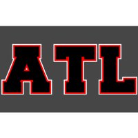 ATL Atlanta, Georgia College Letters Football Fan Block Letters Bumper Sticker