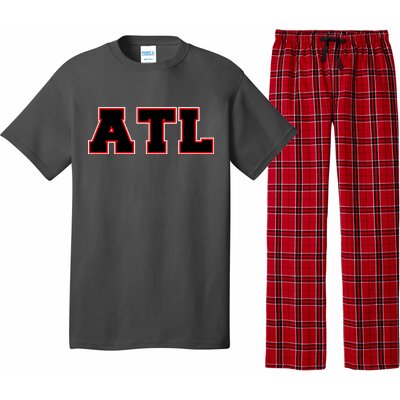 ATL Atlanta, Georgia College Letters Football Fan Block Letters Pajama Set