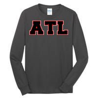 ATL Atlanta, Georgia College Letters Football Fan Block Letters Tall Long Sleeve T-Shirt