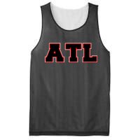 ATL Atlanta, Georgia College Letters Football Fan Block Letters Mesh Reversible Basketball Jersey Tank