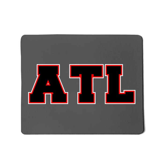 ATL Atlanta, Georgia College Letters Football Fan Block Letters Mousepad