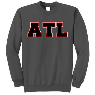 ATL Atlanta, Georgia College Letters Football Fan Block Letters Tall Sweatshirt