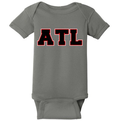 ATL Atlanta, Georgia College Letters Football Fan Block Letters Baby Bodysuit