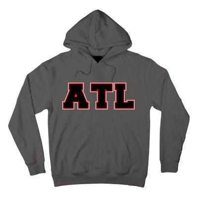 ATL Atlanta, Georgia College Letters Football Fan Block Letters Tall Hoodie