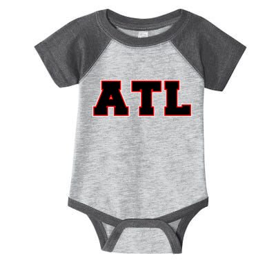 ATL Atlanta, Georgia College Letters Football Fan Block Letters Infant Baby Jersey Bodysuit