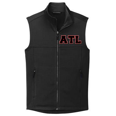 ATL Atlanta, Georgia College Letters Football Fan Block Letters Collective Smooth Fleece Vest