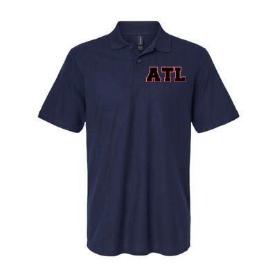 ATL Atlanta, Georgia College Letters Football Fan Block Letters Softstyle Adult Sport Polo