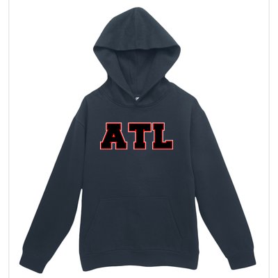 ATL Atlanta, Georgia College Letters Football Fan Block Letters Urban Pullover Hoodie