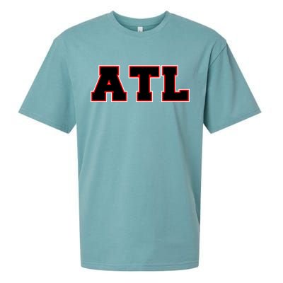 ATL Atlanta, Georgia College Letters Football Fan Block Letters Sueded Cloud Jersey T-Shirt