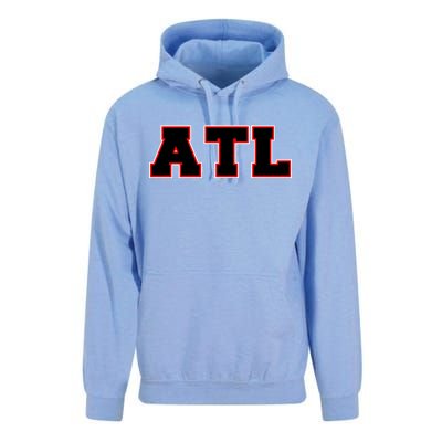 ATL Atlanta, Georgia College Letters Football Fan Block Letters Unisex Surf Hoodie