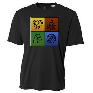 ATL Nation Air Bending Symbols Fire Earth Water Cooling Performance Crew T-Shirt