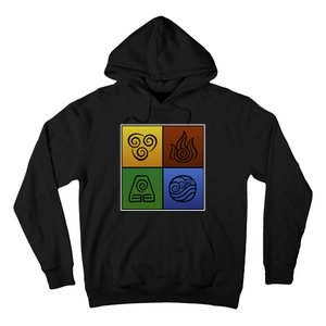 ATL Nation Air Bending Symbols Fire Earth Water Hoodie