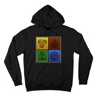 ATL Nation Air Bending Symbols Fire Earth Water Hoodie