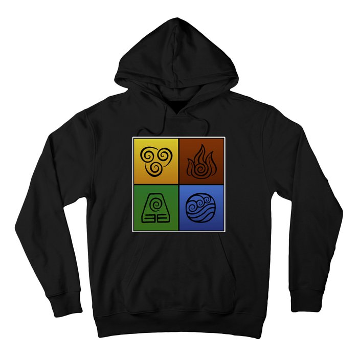 ATL Nation Air Bending Symbols Fire Earth Water Hoodie