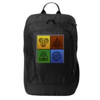 ATL Nation Air Bending Symbols Fire Earth Water City Backpack