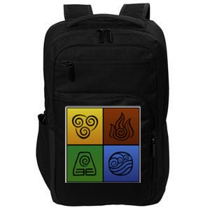 ATL Nation Air Bending Symbols Fire Earth Water Impact Tech Backpack