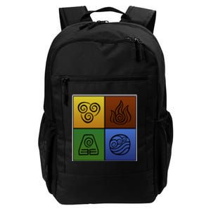 ATL Nation Air Bending Symbols Fire Earth Water Daily Commute Backpack