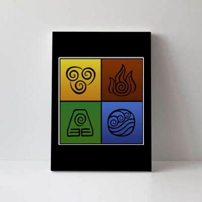 ATL Nation Air Bending Symbols Fire Earth Water Canvas