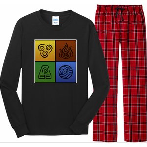 ATL Nation Air Bending Symbols Fire Earth Water Long Sleeve Pajama Set