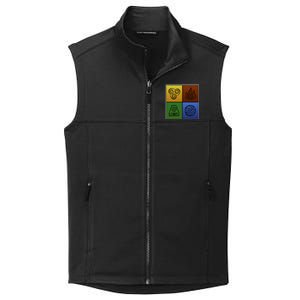 ATL Nation Air Bending Symbols Fire Earth Water Collective Smooth Fleece Vest