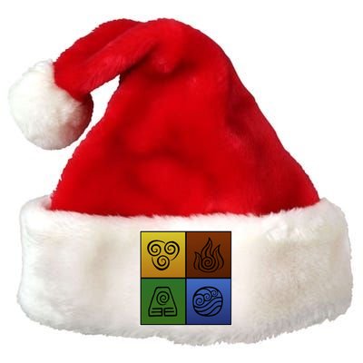 ATL Nation Air Bending Symbols Fire Earth Water Premium Christmas Santa Hat