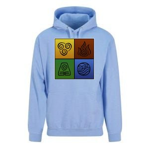 ATL Nation Air Bending Symbols Fire Earth Water Unisex Surf Hoodie