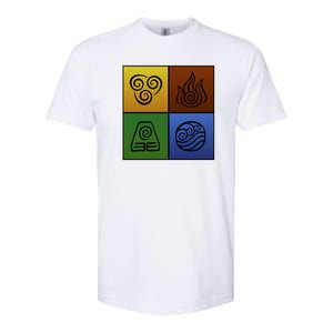 ATL Nation Air Bending Symbols Fire Earth Water Softstyle CVC T-Shirt