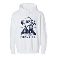 Alaska The Last Frontier Bear Home Garment-Dyed Fleece Hoodie