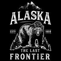 Alaska The Last Frontier Bear Home Stripe Pom Pom Beanie
