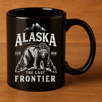 Alaska The Last Frontier Bear Home 11oz C Handle Ceramic Mug