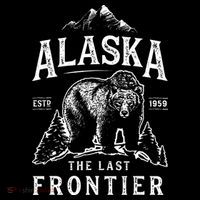 Alaska The Last Frontier Bear Home Drawstring Bag